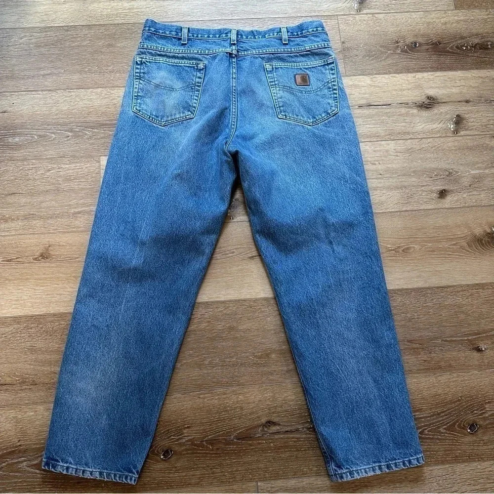 Carhartt Relaxed Fit 100% Cotton Light Wash Men's Jeans Size 38x30 GUC - Picture 8 of 8
